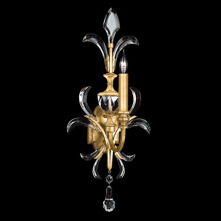 Fine Art Lamps Beveled Arcs Wall Sconce, 1-Light, Gold Leaf, 12"W (704950-SF3 NJ0M) 704950-SF3